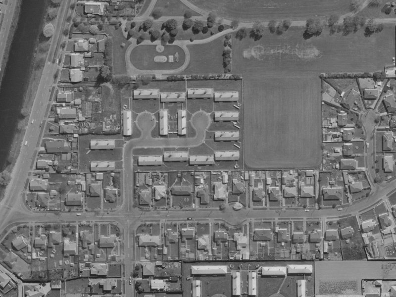 20 Mabel Howard Place from the air, 1970-1974
