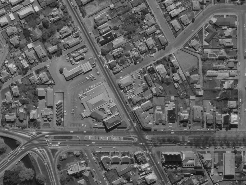 12 Papanui Road from the air, 1970-1974