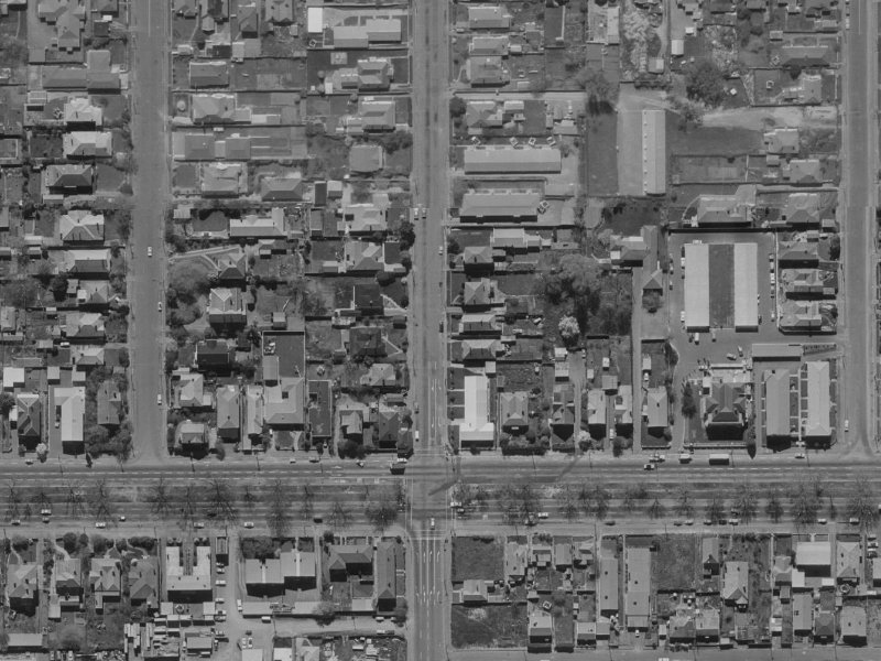 422 Madras Street from the air, 1970-1974