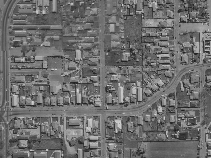 50 Perth Street from the air, 1970-1974