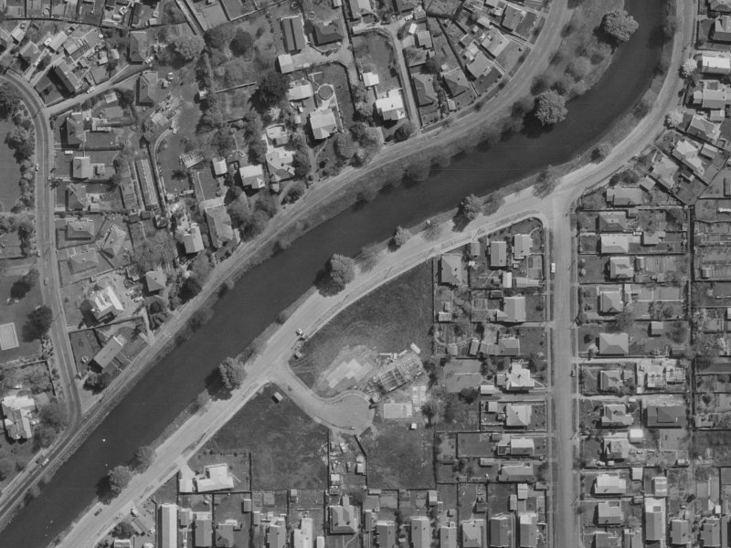 250 Avonside Drive from the air, 1970-1974