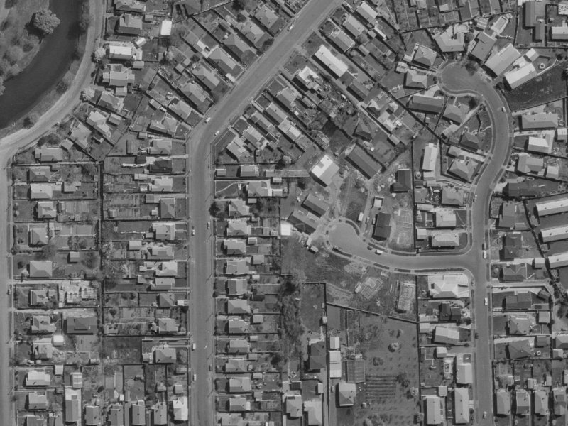 16 Halley Place from the air, 1970-1974