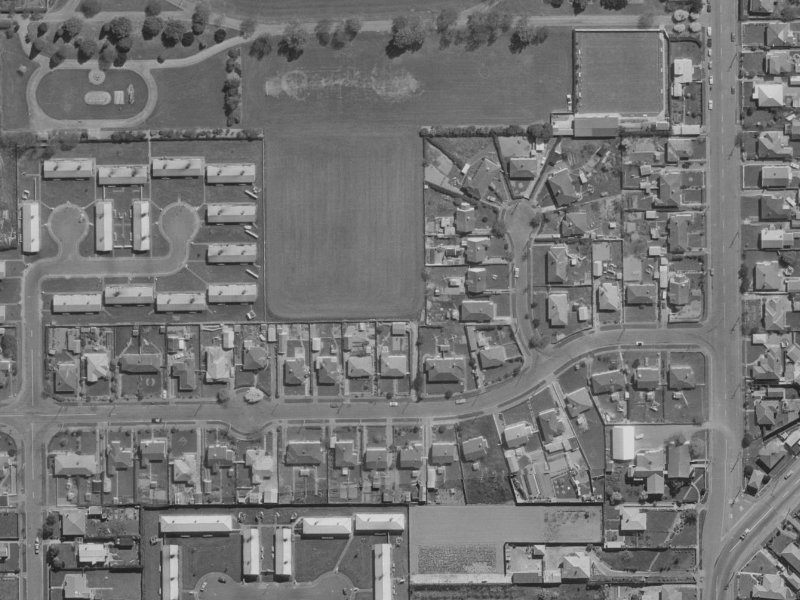 39B Torlesse Street from the air, 1970-1974