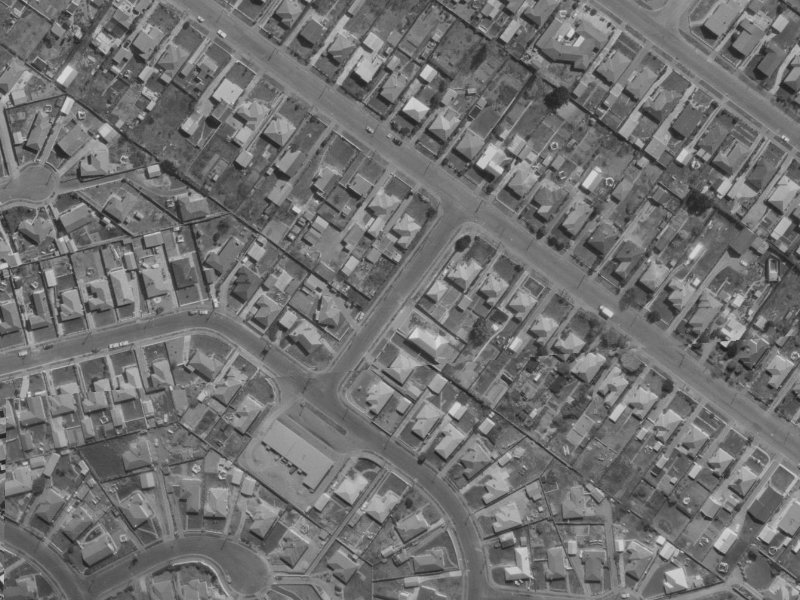3-5 Huron Street from the air, 1970-1974