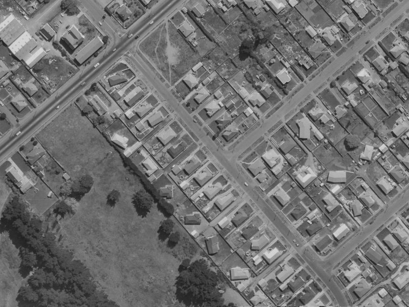 144 Shortland Street from the air, 1970-1974