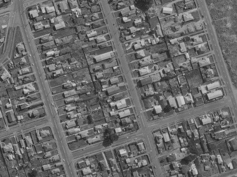 38 Pine Avenue from the air, 1970-1974