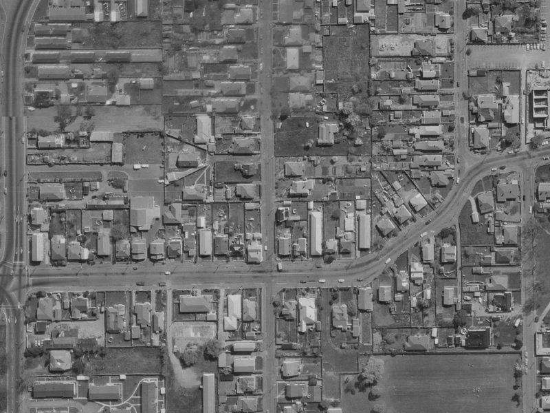 48 Perth Street from the air, 1970-1974