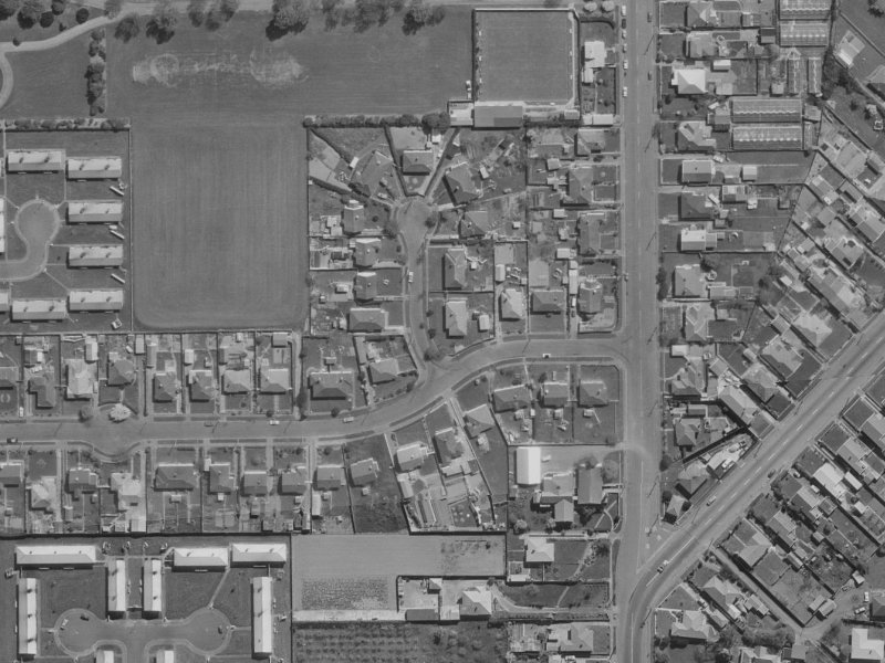 2 Braemar Place from the air, 1970-1974