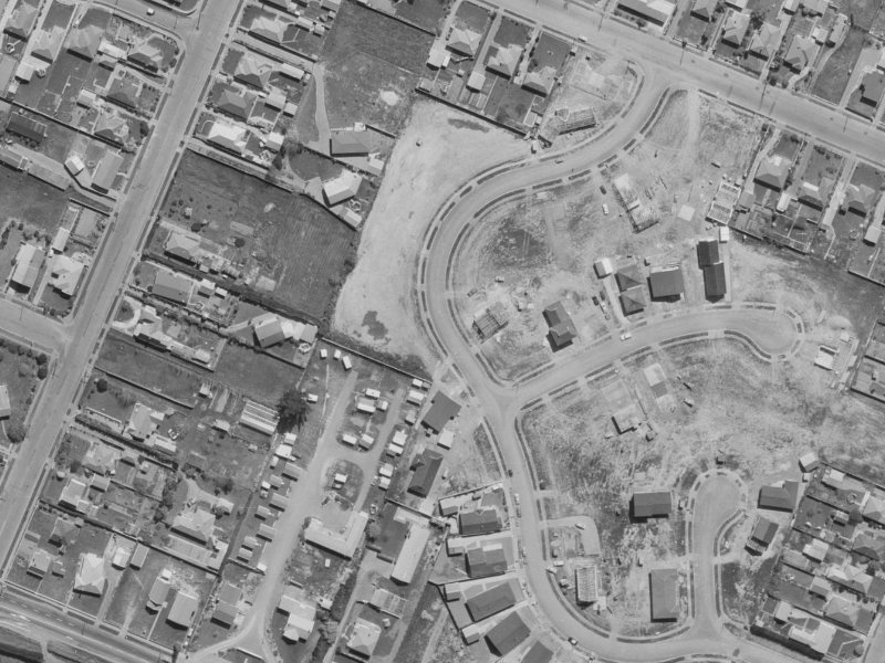 29A Delaware Crescent from the air, 1970-1974