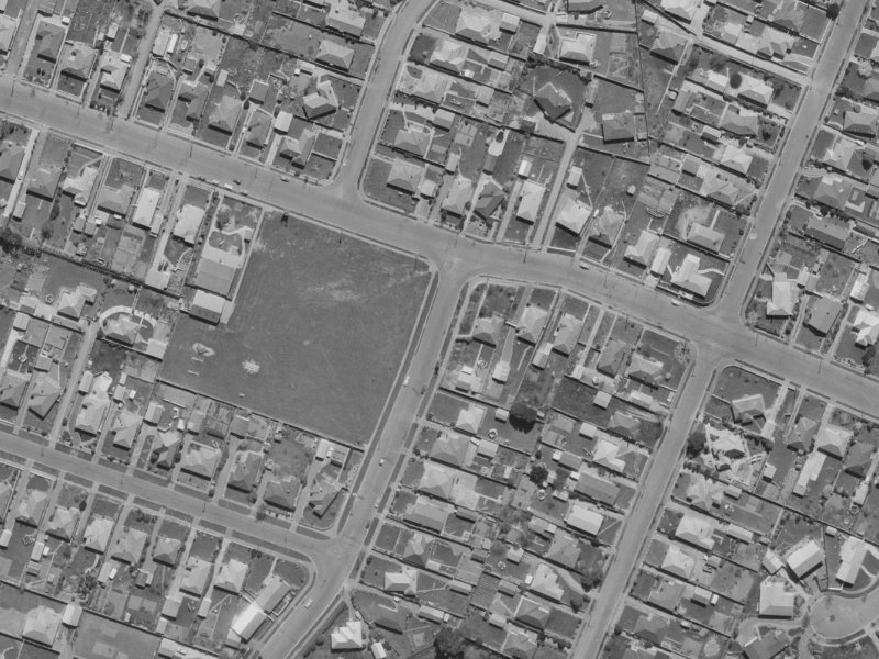 78–88 Nortons Road from the air, 1970-1974