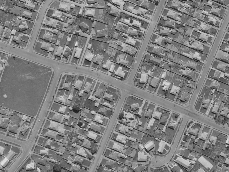 25 Staveley Street from the air, 1970-1974