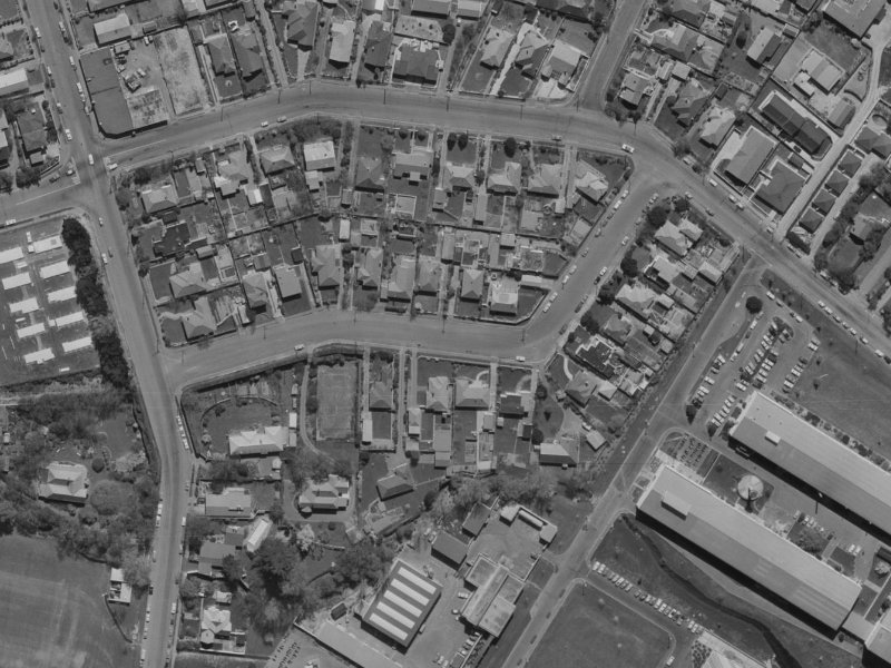 4B Montana Avenue from the air, 1970-1974