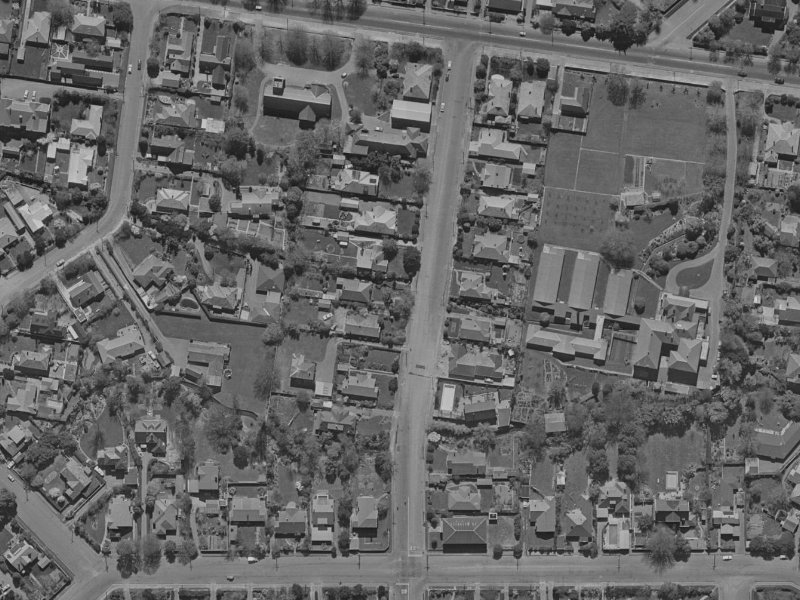 20 Tui Street from the air, 1970-1974