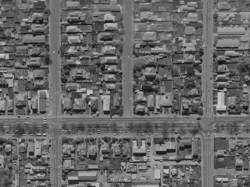 9 Bishop Street from the air, 1970-1974