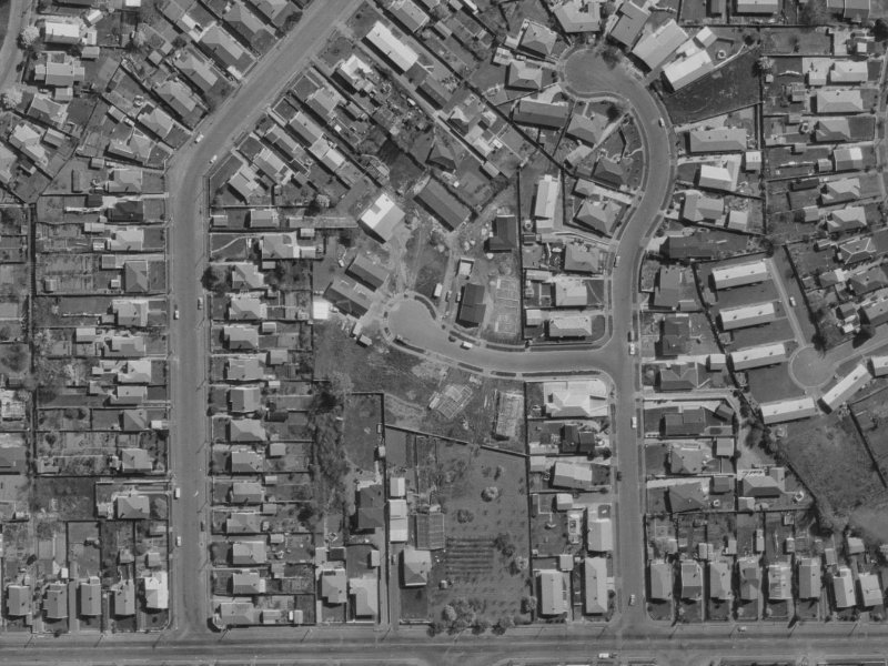 Halley Place from the air, 1970-1974