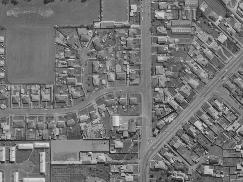 54 Torlesse Street from the air, 1970-1974
