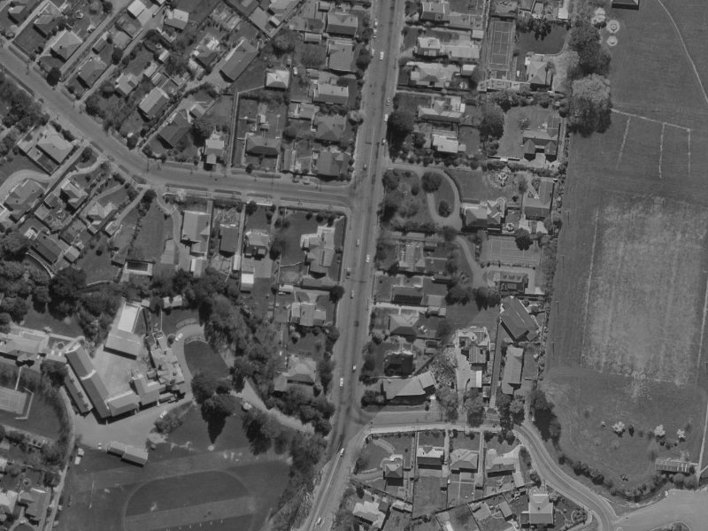 112 Clyde Road from the air, 1970-1974