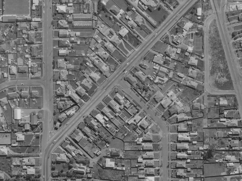 16 Wainoni Road from the air, 1970-1974