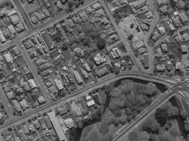 87 Carlton Mill Road from the air, 1970-1974