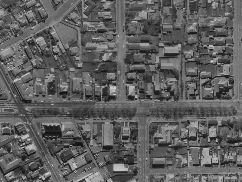 69 Bealey Avenue from the air, 1970-1974