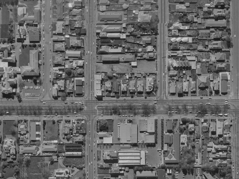 165 Bealey Avenue from the air, 1970-1974