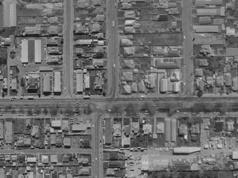 422 Barbadoes Street from the air, 1970-1974