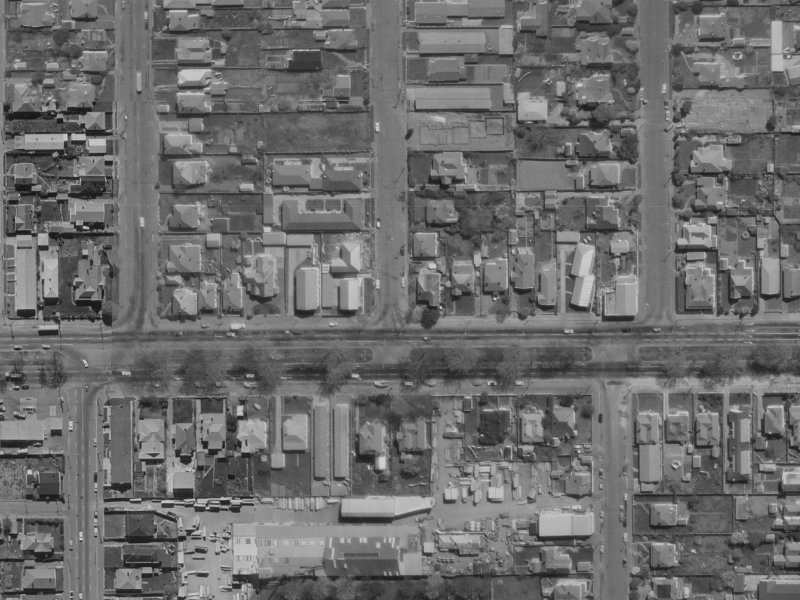 303 Bealey Avenue from the air, 1970-1974