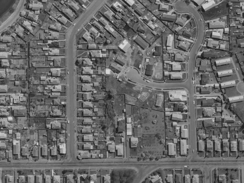 13 Halley Place from the air, 1970-1974