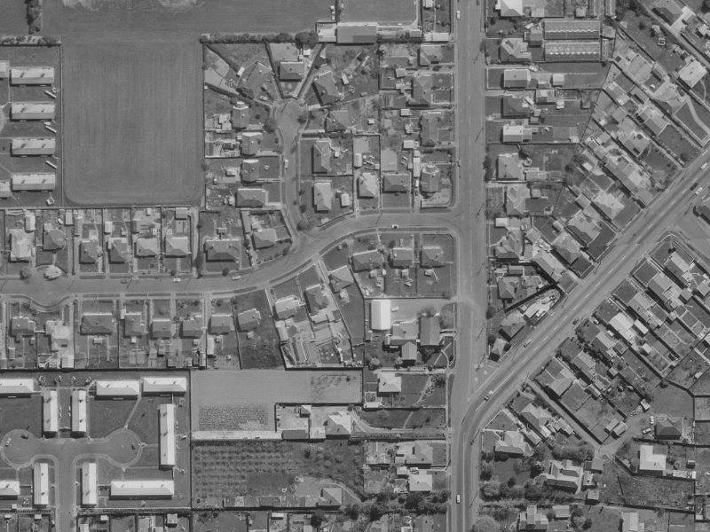 52 Torlesse Street from the air, 1970-1974
