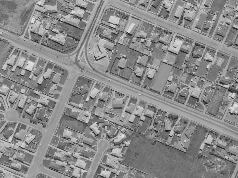 Masham Road from the air, 1970-1974