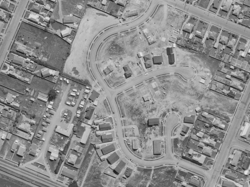 Delaware Crescent from the air, 1970-1974