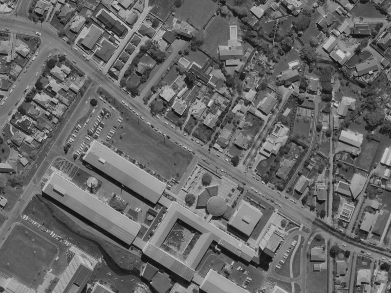 54 Creyke Road from the air, 1970-1974