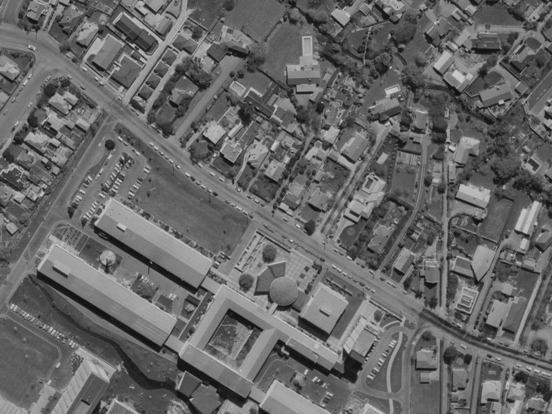 50A Creyke Road from the air, 1970-1974
