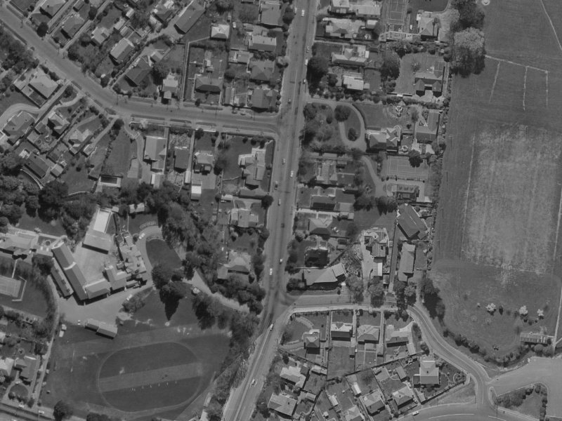 117 Clyde Road from the air, 1970-1974