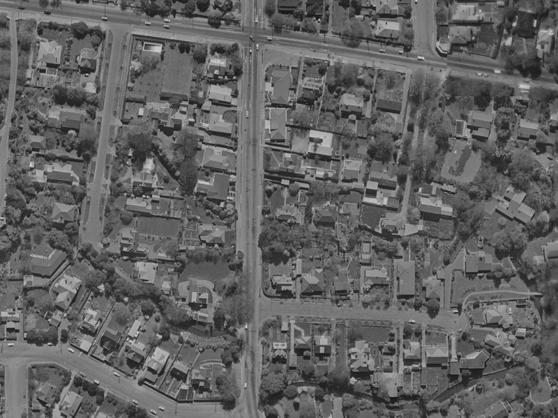 140 Straven Road from the air, 1970-1974