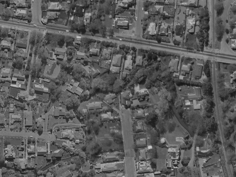 108 Harakeke Street from the air, 1970-1974