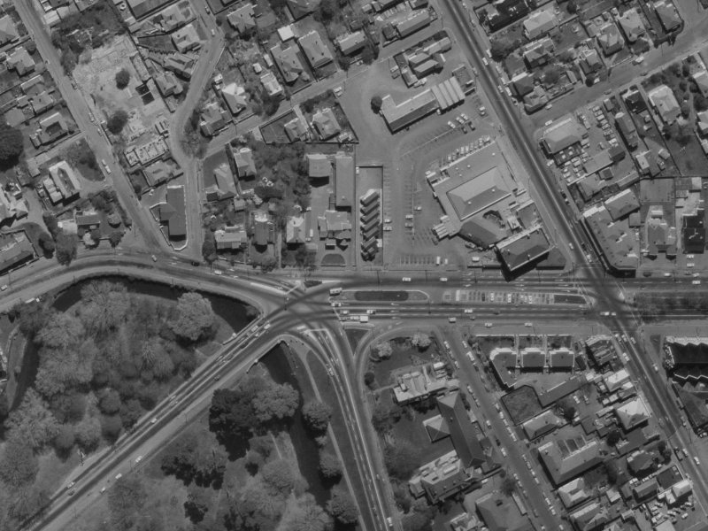 16 Bealey Avenue from the air, 1970-1974