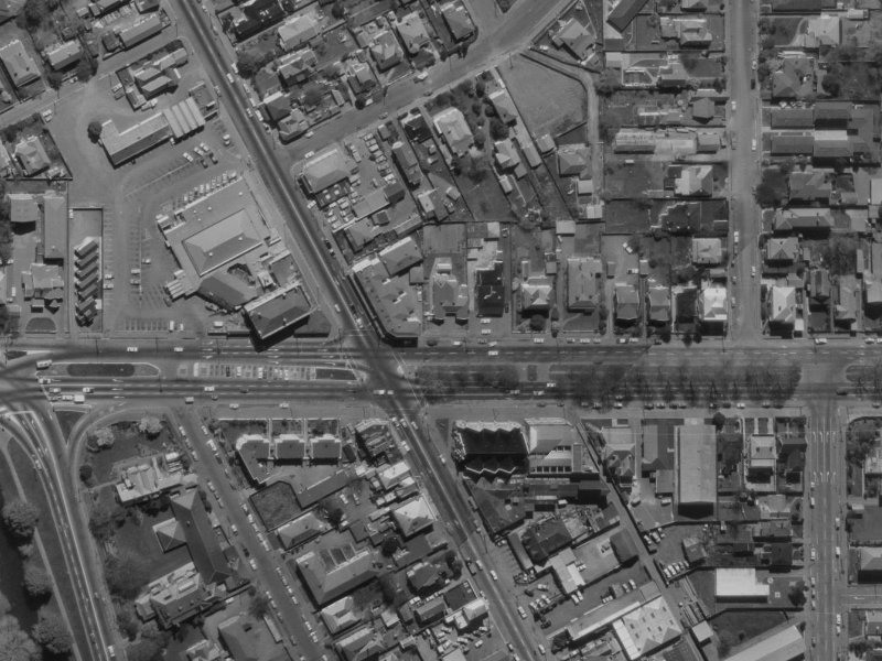 45 Bealey Avenue from the air, 1970-1974