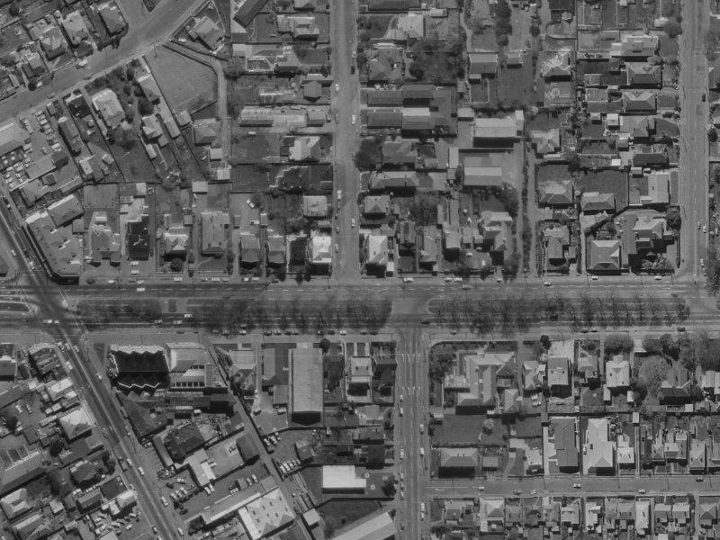 71 Bealey Avenue from the air, 1970-1974