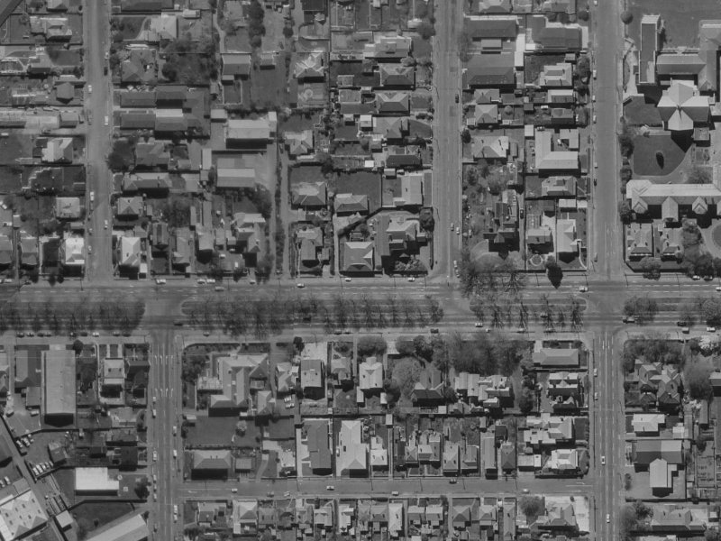 97 Bealey Avenue from the air, 1970-1974