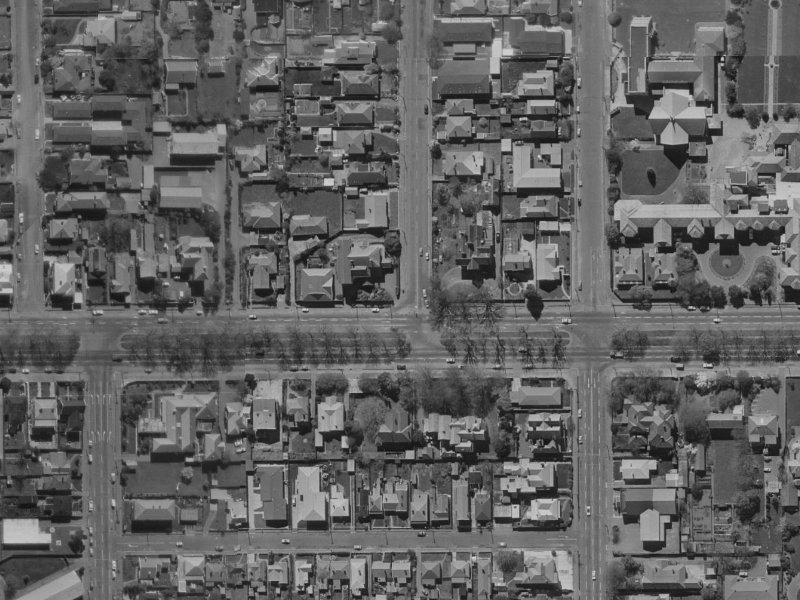 103 Bealey Avenue from the air, 1970-1974