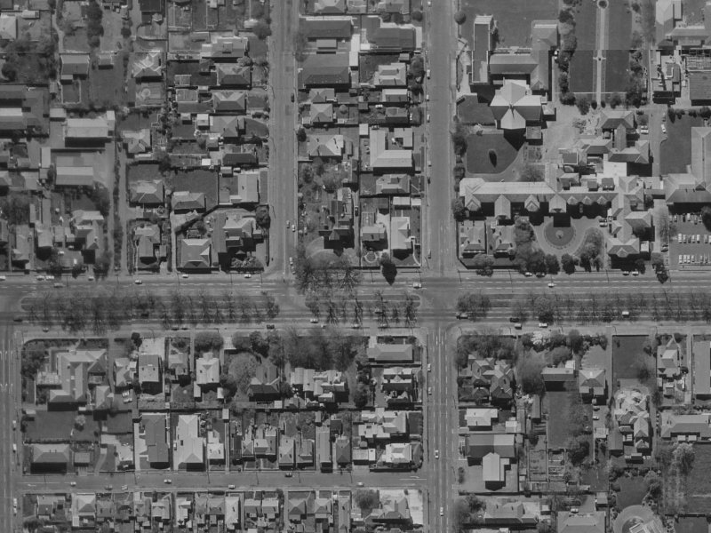 107E Bealey Avenue from the air, 1970-1974
