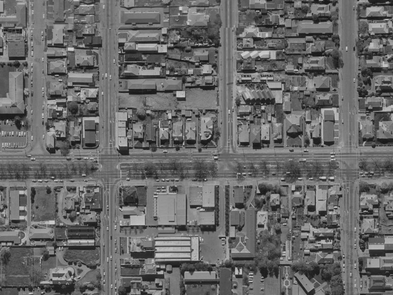 175 Bealey Avenue from the air, 1970-1974