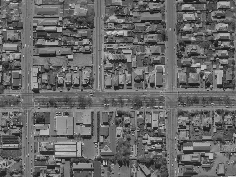 185 Bealey Avenue from the air, 1970-1974