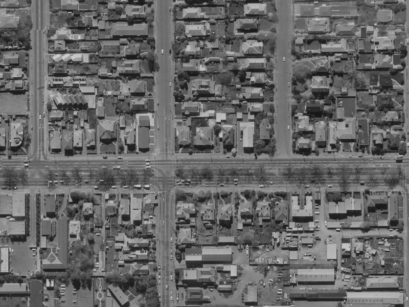 205 Bealey Avenue from the air, 1970-1974