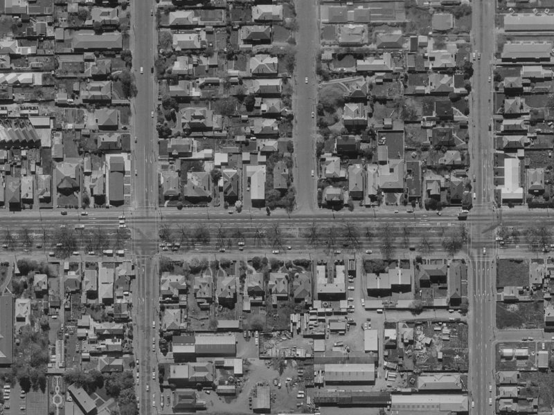 217 Bealey Avenue from the air, 1970-1974