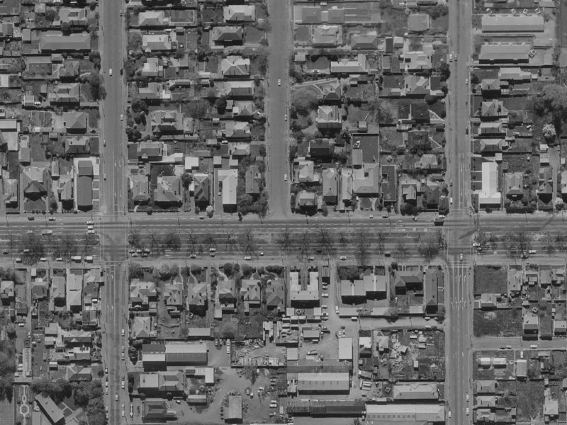 217 Bealey Avenue from the air, 1970-1974