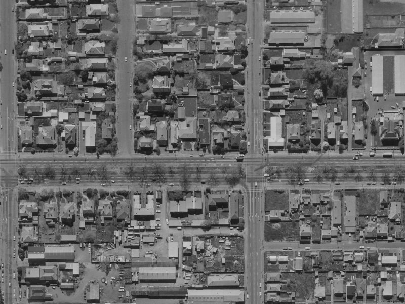 233 Bealey Avenue from the air, 1970-1974