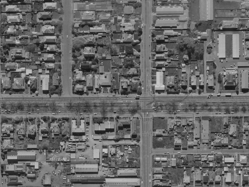 235 Bealey Avenue from the air, 1970-1974