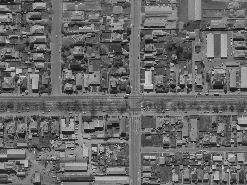 237 Bealey Avenue from the air, 1970-1974